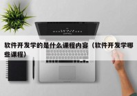 软件开发学的是什么课程内容（软件开发学哪些课程）