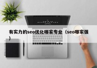 有实力的seo优化哪家专业（seo哪家强）