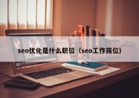 seo优化是什么职位（seo工作岗位）