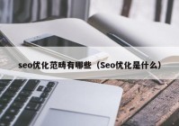 seo优化范畴有哪些（Seo优化是什么）