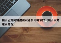 临沂正规网站建设设计公司哪家好（临沂网站建设推荐）