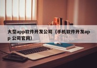 大型app软件开发公司（手机软件开发app 公司官网）