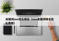 关键词seo优化排名（seo关键词排名优化教程）