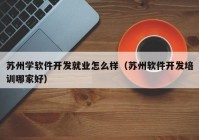 苏州学软件开发就业怎么样（苏州软件开发培训哪家好）