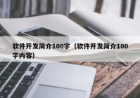 软件开发简介100字（软件开发简介100字内容）