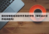 潍坊有哪些培训软件开发的学校（潍坊设计软件培训机构）