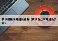 长沙模板网站建设企业（长沙企业网站建设公司）