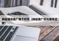 网站建设推广哪个好薇（网站推广优化哪家正规）