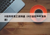 it软件开发工资待遇（it行业软件开发待遇）